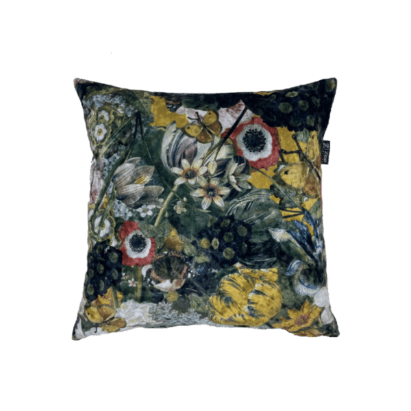 bloemen groot kussen fluweel velvet zippi design