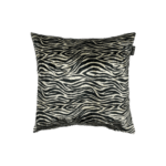 zebra motief fluwelen zwart met wit sierkussen