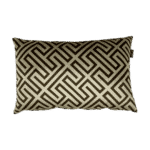 Geometric Brown is een zand velvet sierkussen met geometrische bruin motief